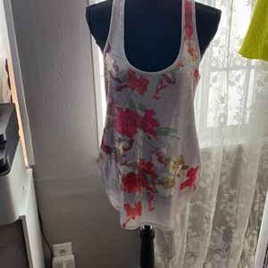 Express Floral Sequin Front Top